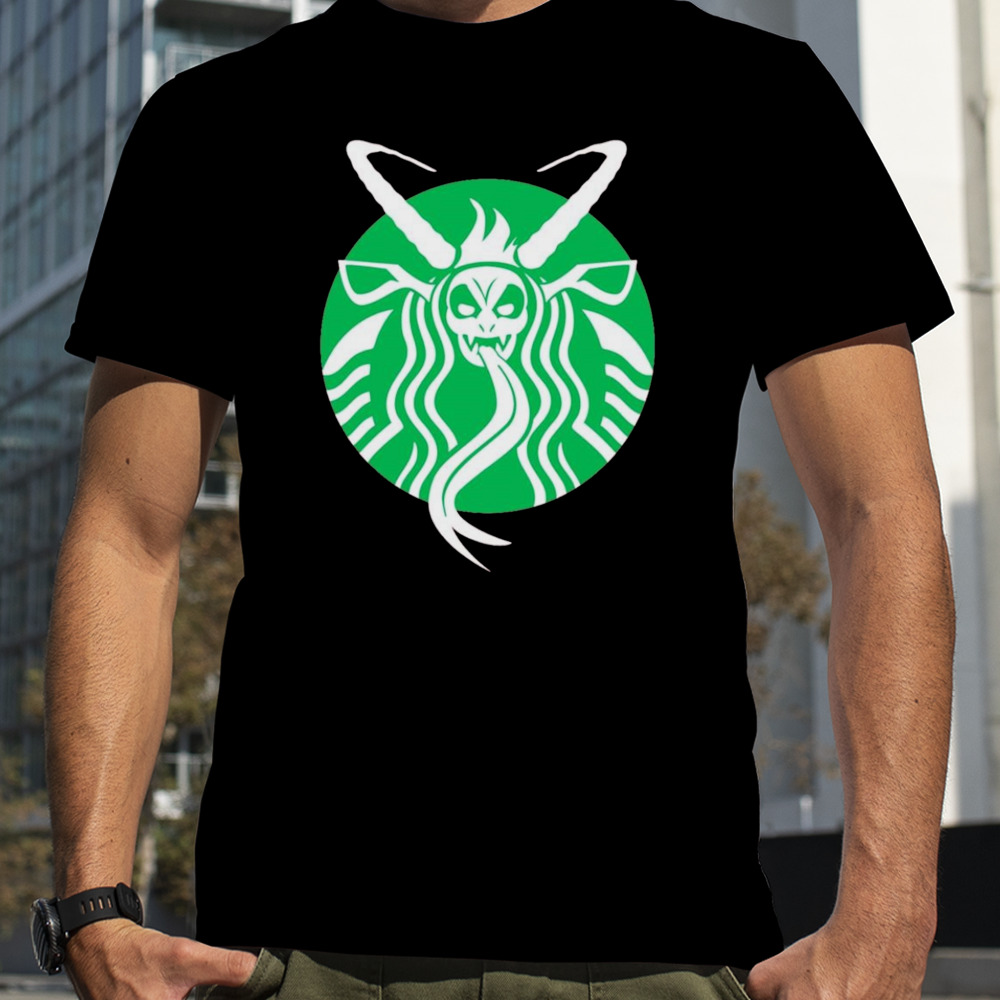 Krampus Presso StarBucks parody shirt