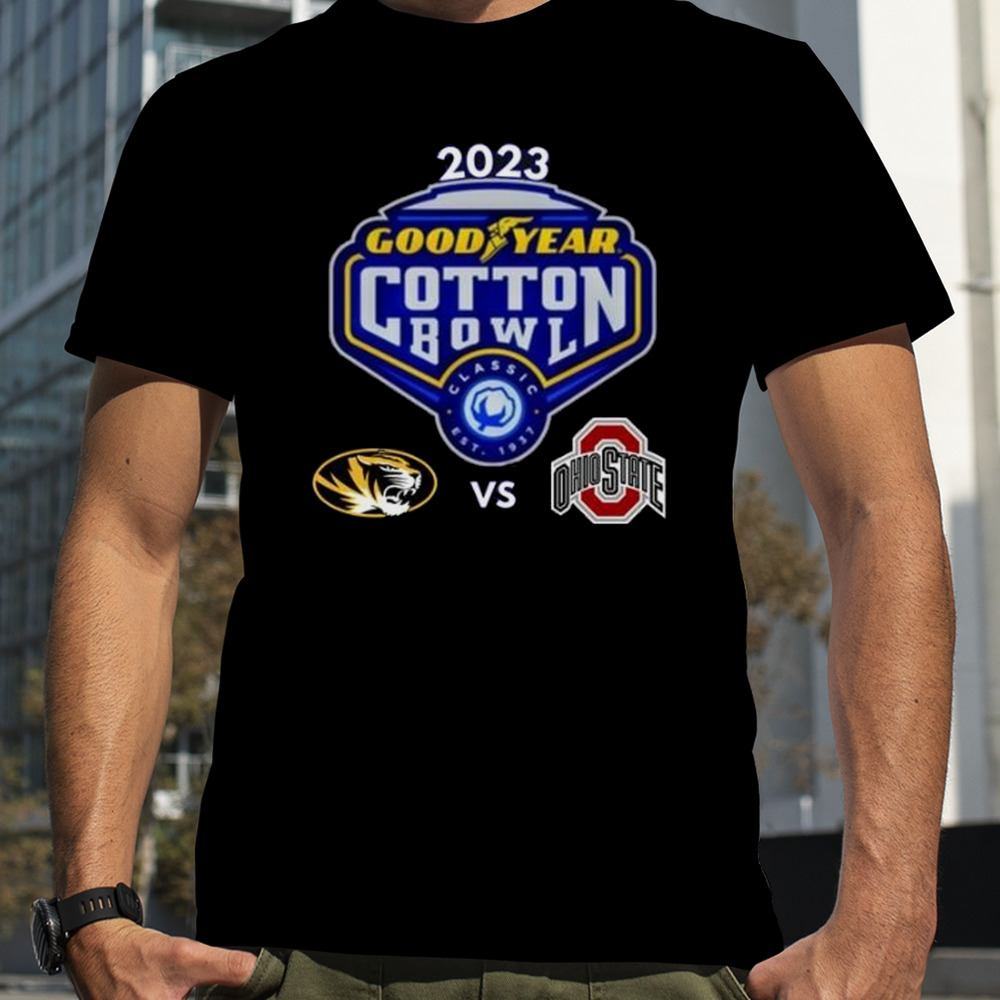 Missouri Tigers Vs Ohio State Buckeyes 2023 Goodyears Cotton Bowl Matchup Shirt