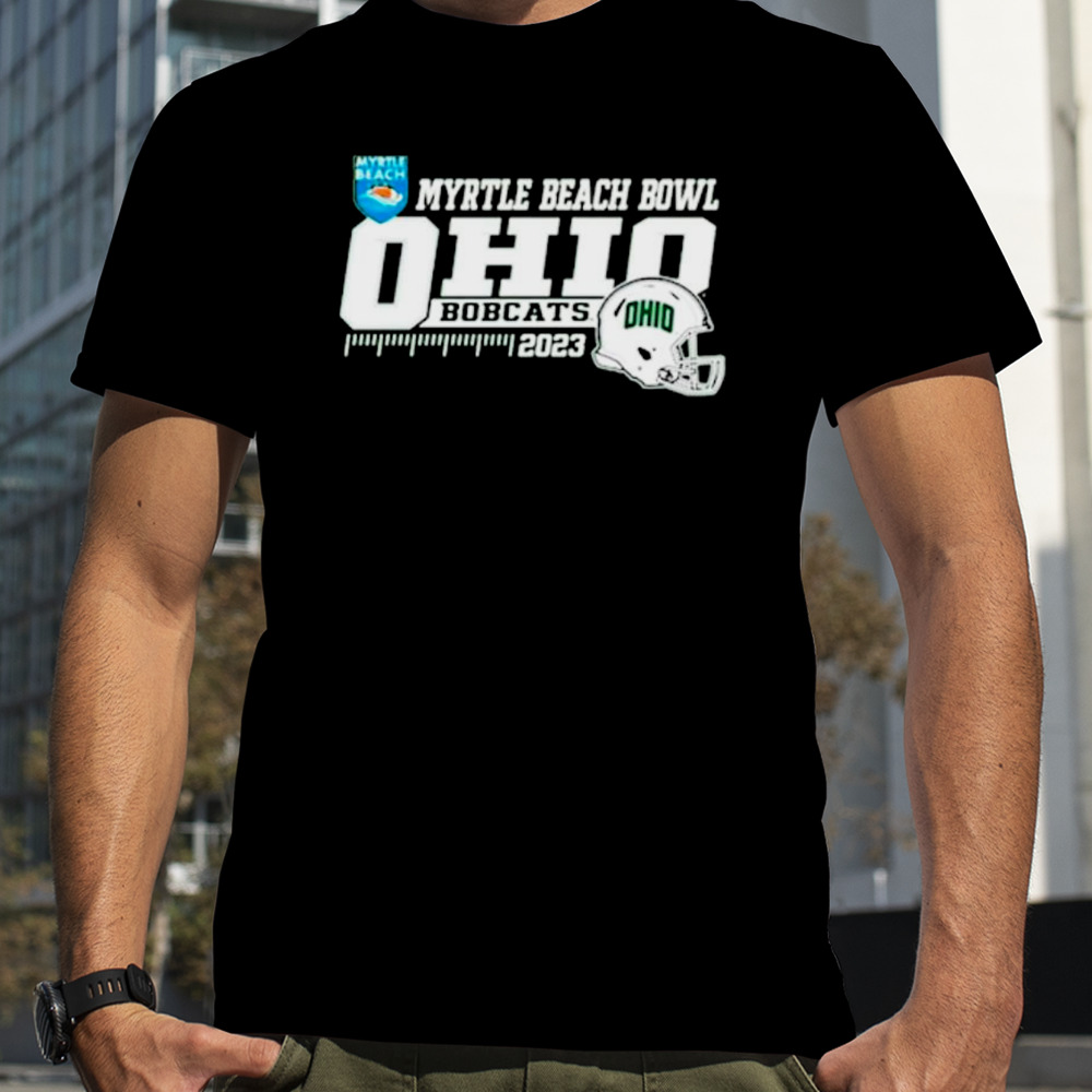 Myrtle Beach Bowl 2023 Ohio Bobcats helmet shirt