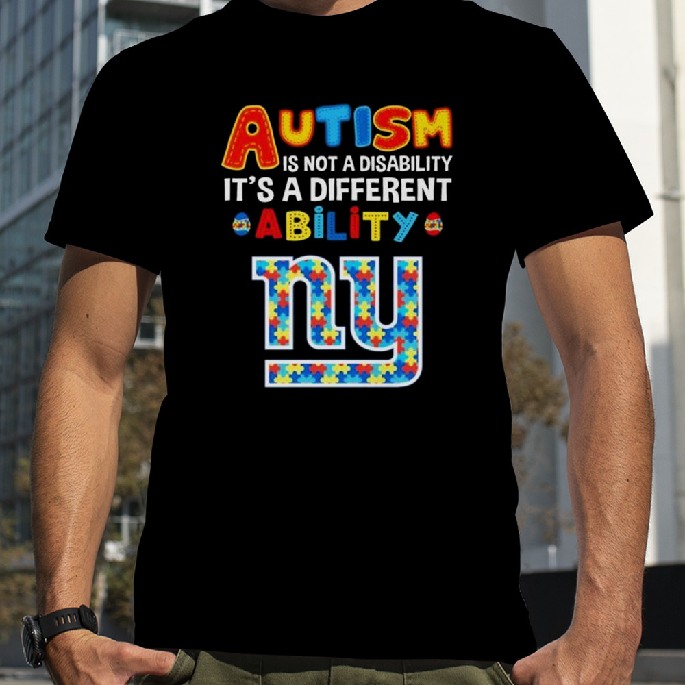 New York Giants Autism Is Not A Disability It’s A Different Ability Shirt