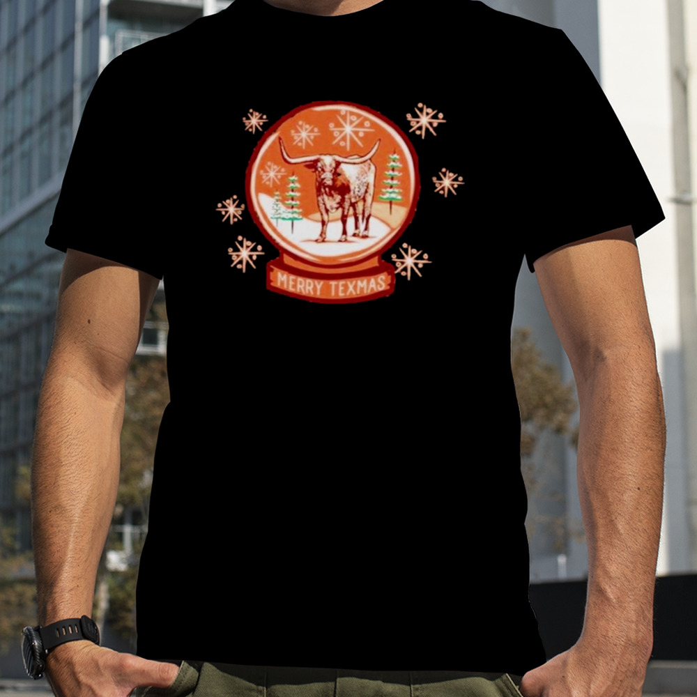 Texas Longhorn Snow Globe Merry Texmas shirt