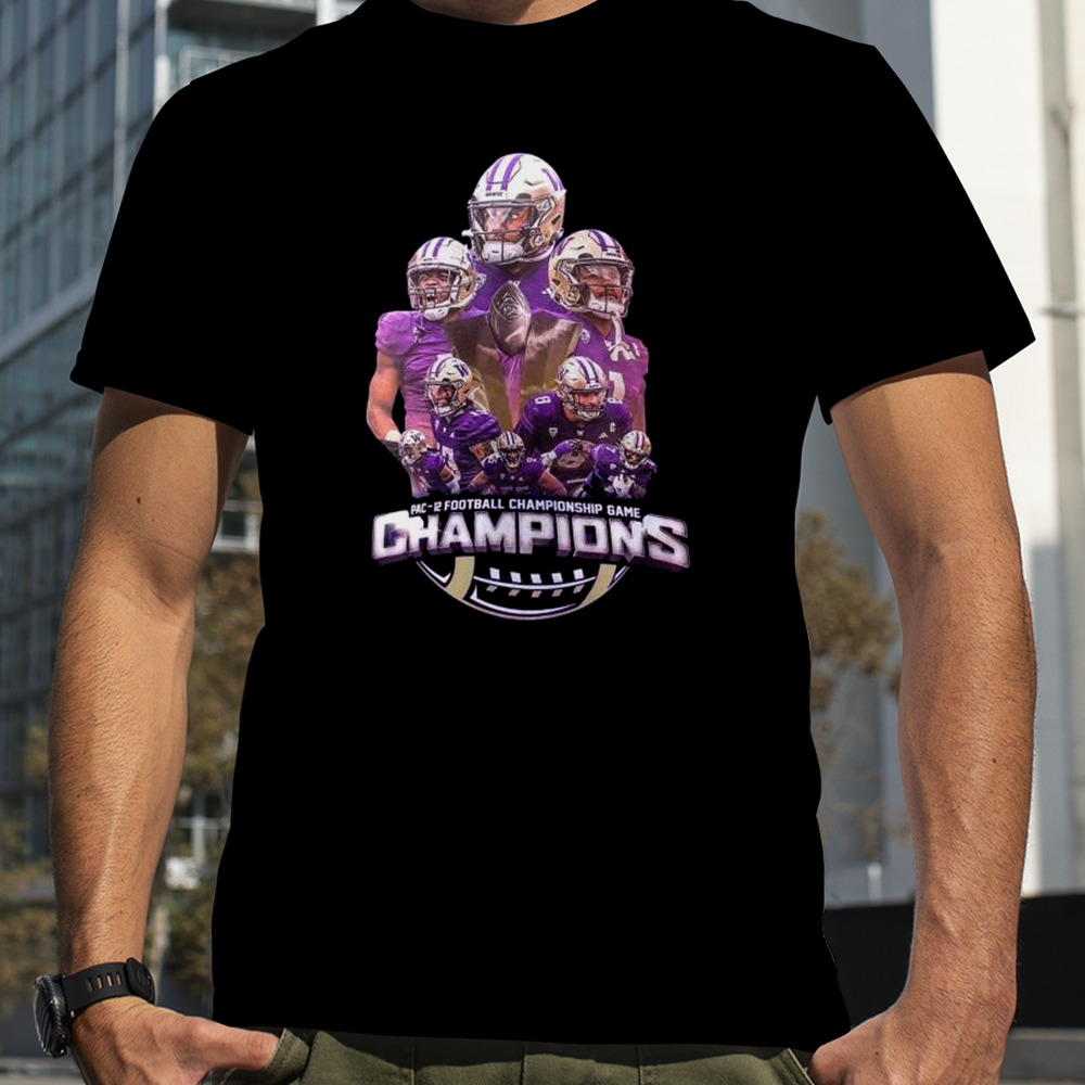 Washington Huskies Players 2023 Pac-12 Football Conference Champions Locker Room Shirt