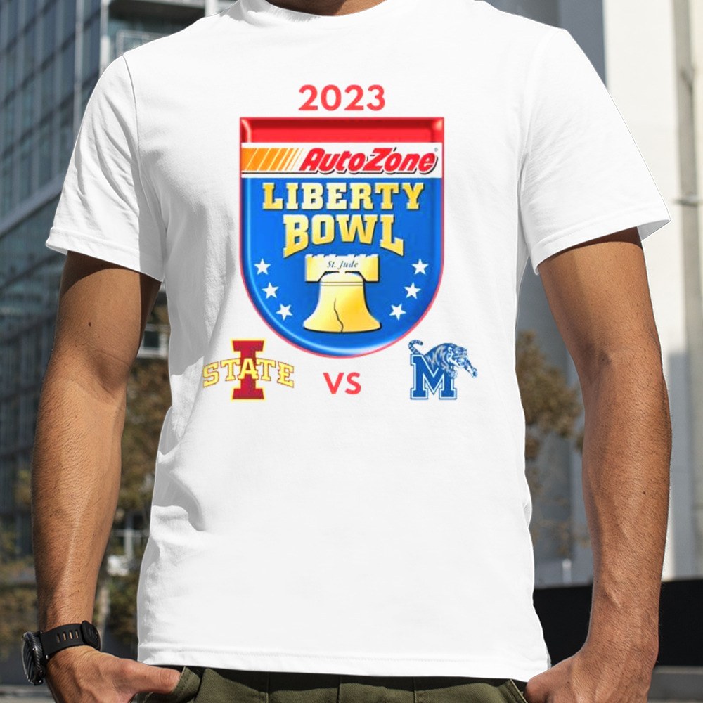 2023 Autozone Liberty Bowl Iowa State Cyclones Vs Memphis Tigers Matchup Shirt