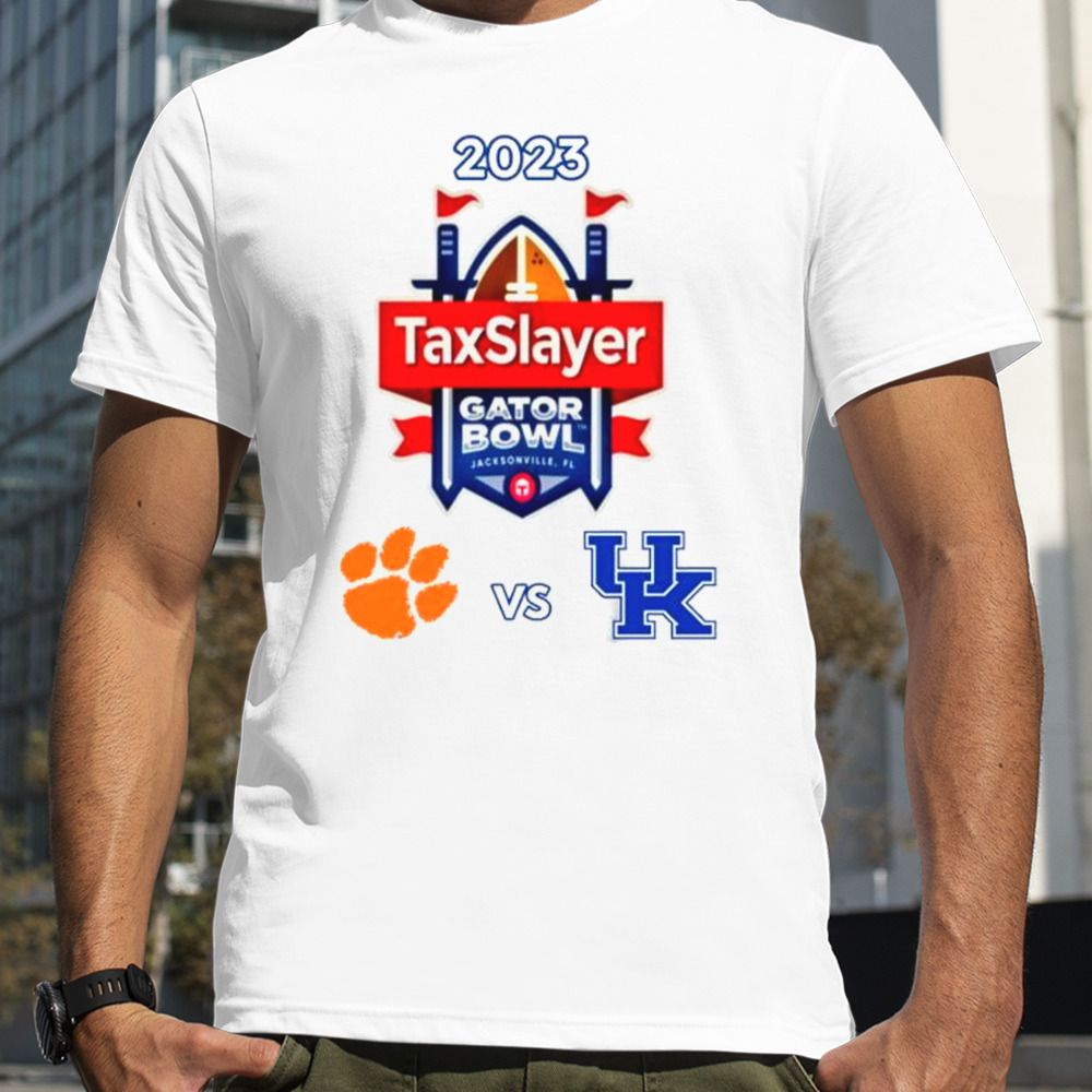 2023 Taxslayer Gator Bowl Clemson Tigers Vs Kentucky Wildcats Matchup Shirt