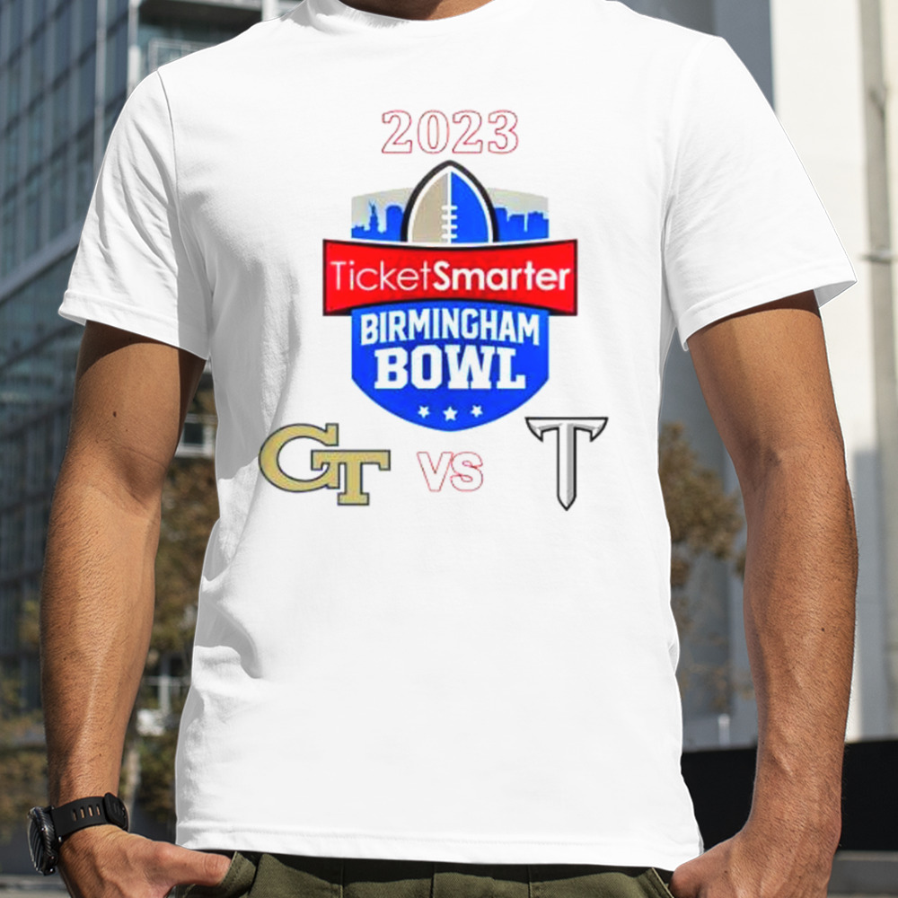 2023 TicketSmarter Birmingham Bowl Georgia Tech Yellow Jackets Vs Troy Trojans Matchup Shirt