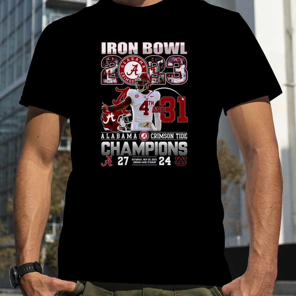 Alabama Crimson Tide 2023 Champions State Iron Bowl Roll Tide Shirt