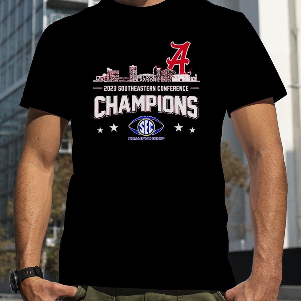 Alabama Crimson Tide Players Names City 2023 Southeastern Conference Champions Shirt