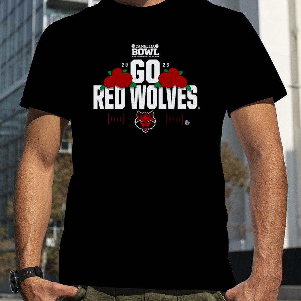 Arkansas State Red Wolverhampton 2023 Camellia Bowl Go Red Wolves Shirt