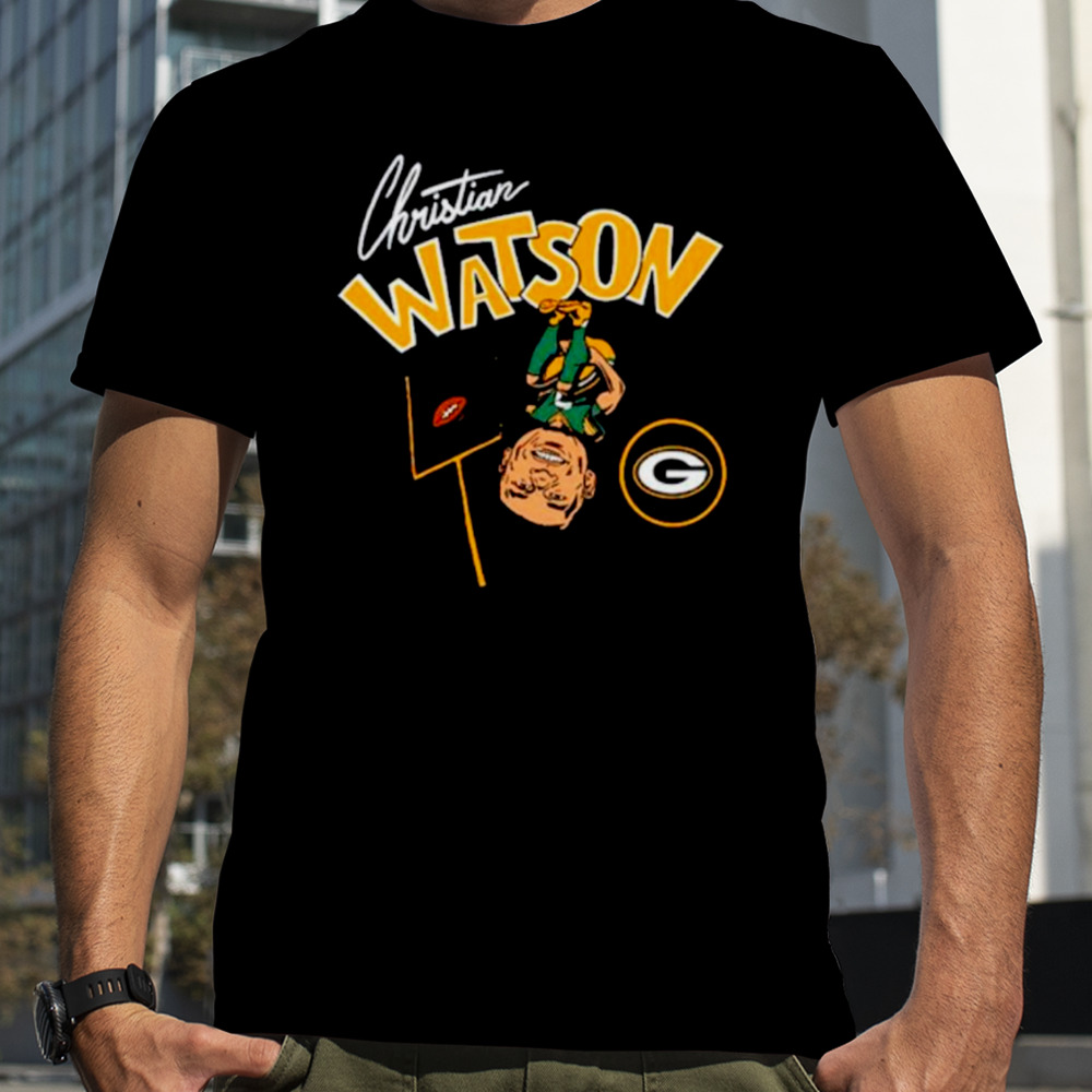 Christian Watson Green Bay Packers cartoon shirt