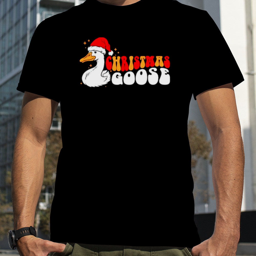 Christmas goose Santa shirt