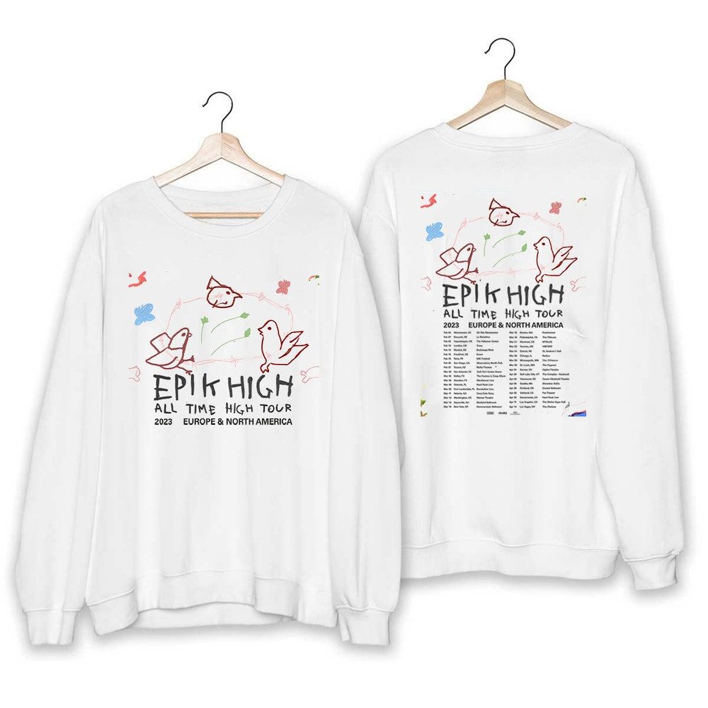 Epik High All Time High Tour 2023 Kpop Merch All Time High Tour 2023 Europe & North America T-Shirt