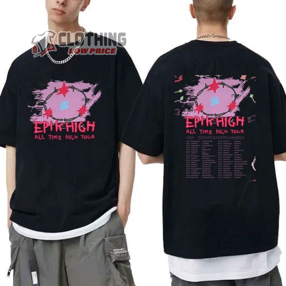 Epik High All Time High Tour 2023 Shirt, Epik High Tour Dates Sweatshirt, All Time High Tour 2023 Kpop Shirt, Epik High Shirt, Epik High Merch