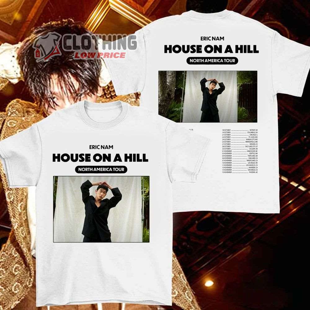 Eric Nam House On A Hill North America Tour 2023 Merch, House On A Hill Album Tee, Eric Nam Tour Dates 2023 Shirt, Eric Nam Kpop Vintage Sweatshirt