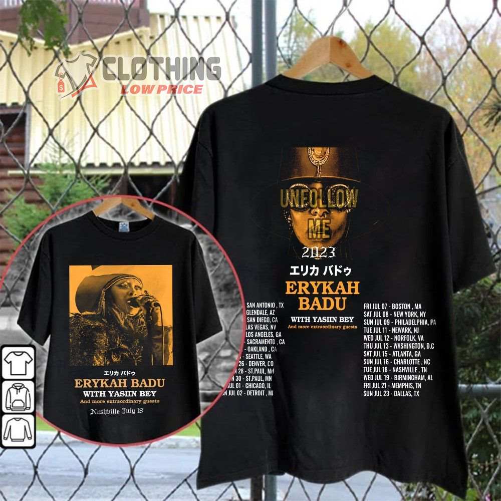 Erykah Badu 2023 Tour With Yasiin Bey Merch, Erykah Badu Album Shirt, Erykah Badu Tour 2023 Tickets T-Shirt