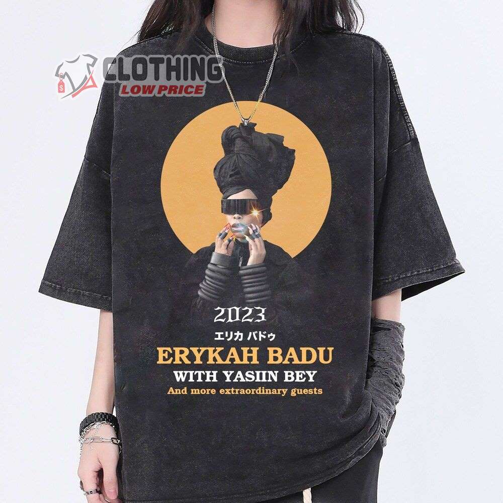 Erykah Badu Concert 2023 Merch, Erykah Badu Rap Tee, Erykah Badu Tour Dates 2023 Shirt, Erykah Badu With Yasiin Bey T-Shirt