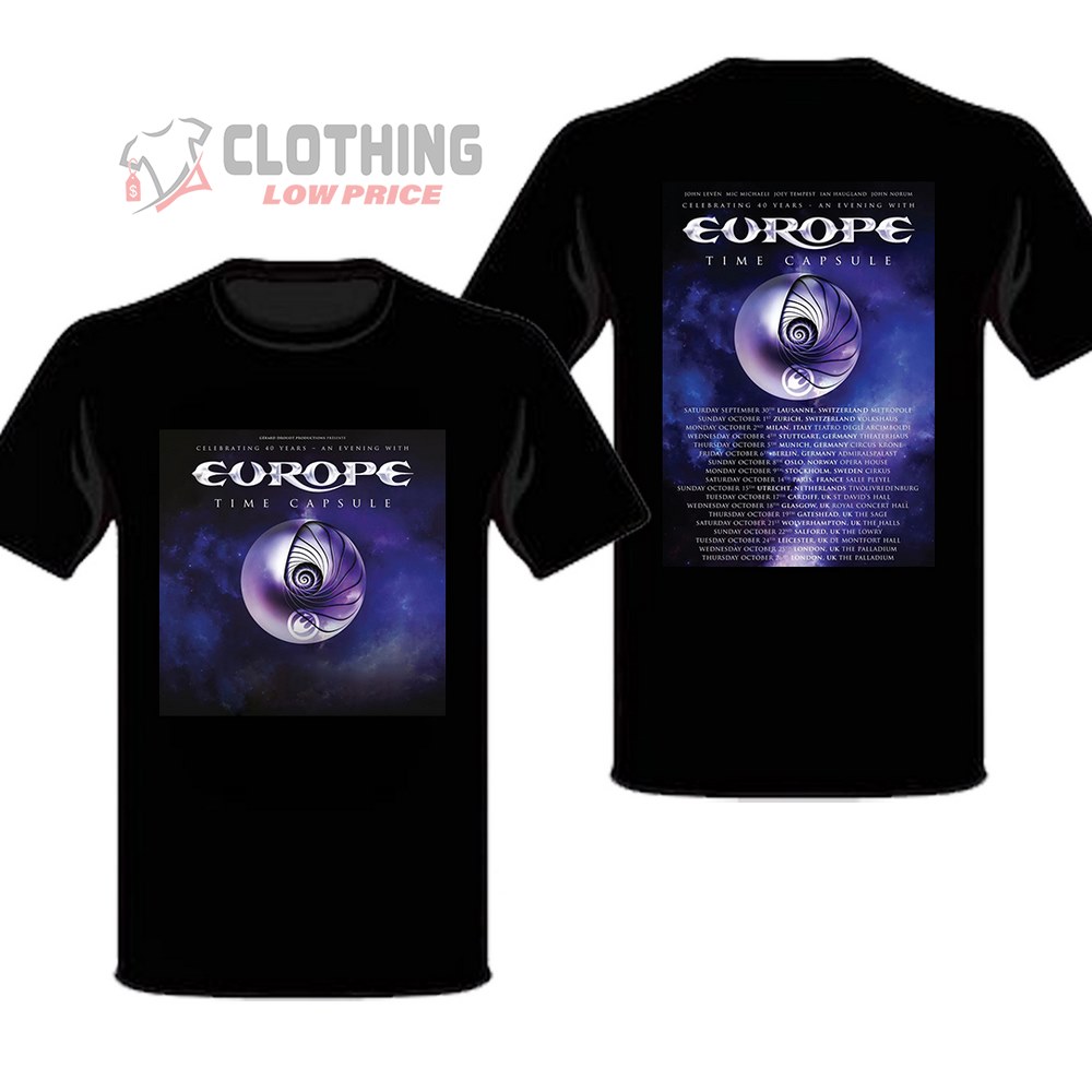 Europe Time Capsules Tour 2023 Poster And Schedule T-Shirt