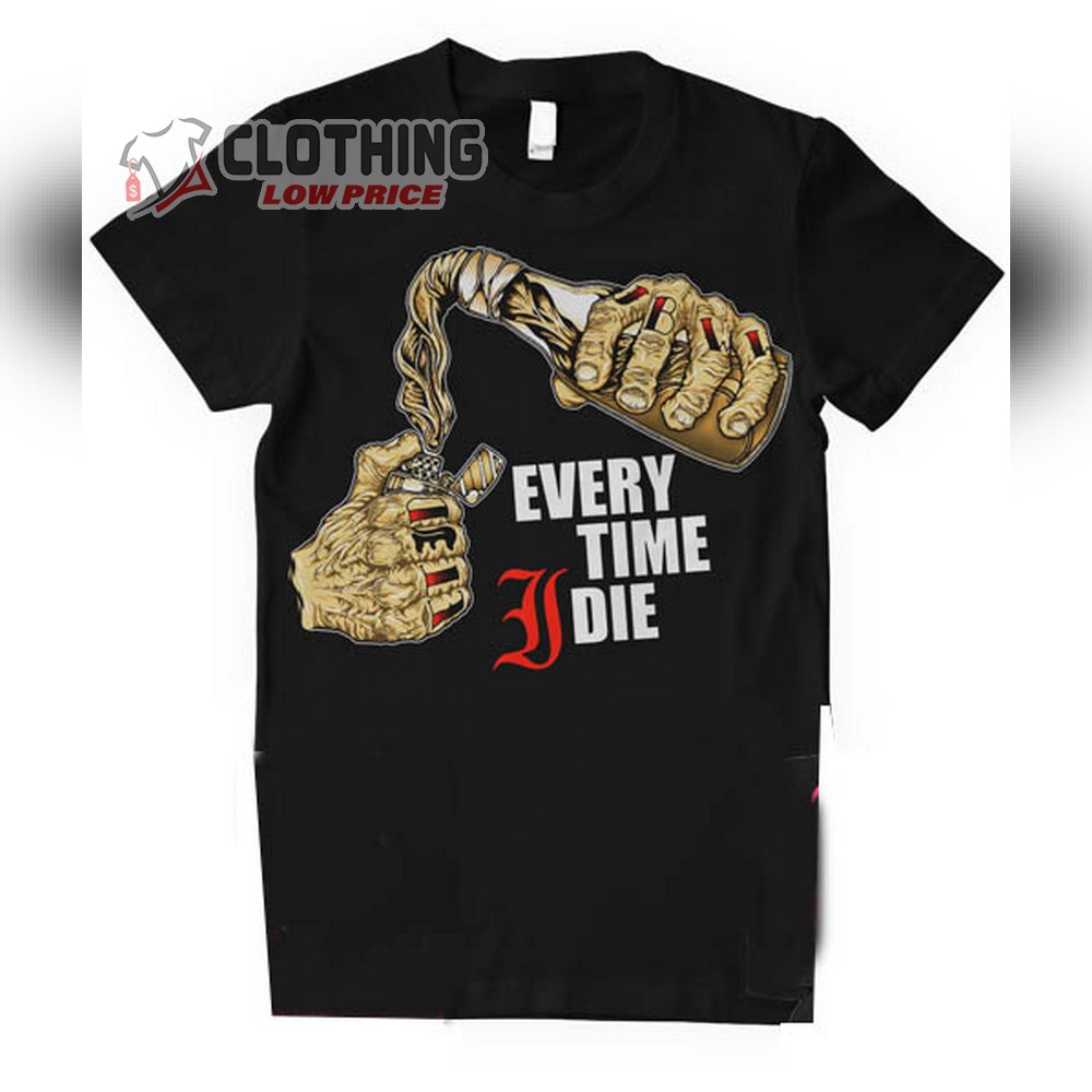 Every Time I Die Rendez-Voodoo Merch, Every Time I Die Songs Lyrics Short Sleeve Black Tee Shirt