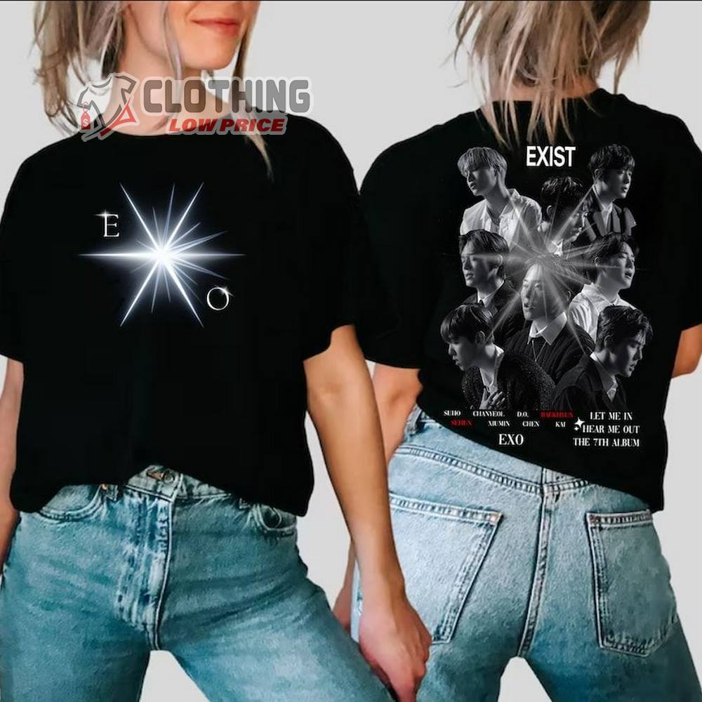 Exo Exist Album Unisex T-Shirt, Exo Let Me In Sweatshirt, The 7Th Album Exo Shirt, Exo Clock Tour 2023 Merch, Hear Me Out Shirt