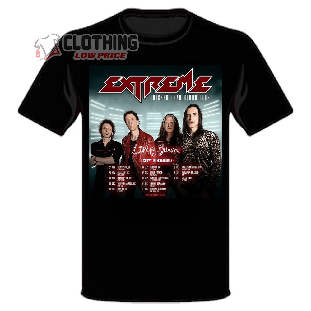 Extreme Thicker Than Blood Tour 2023 Poster And Schedule T-Shirt