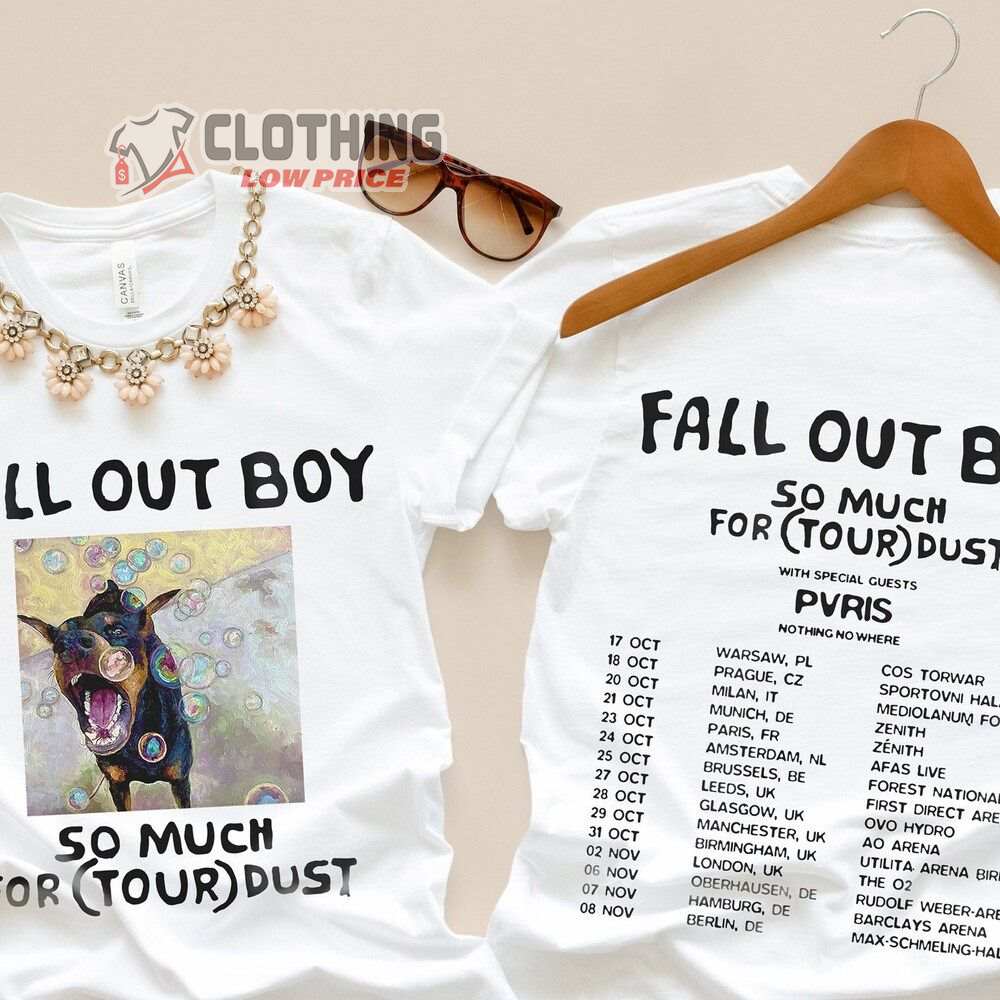 Fall Out Boy Fall Out Boy So Much For Tour Dust Merch Fall Out Boy Tour 2023 With Special Guests T-Shirt