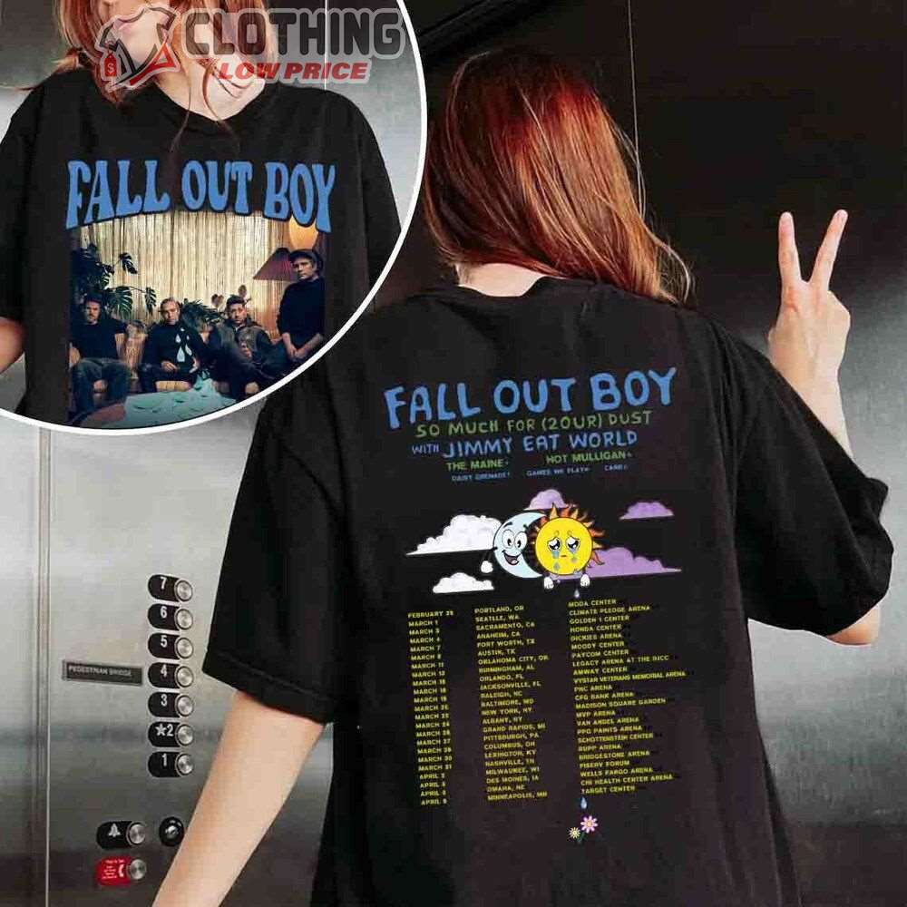 Fall Out Boy World Tour 2024 Merch, So Much For (2Our) Dust 2024 Shirt, Fall Out Boy Tour Dates 2024 Tee, Fall Out Boy 2024 US Tour With Jimmy Eat World T-Shirt