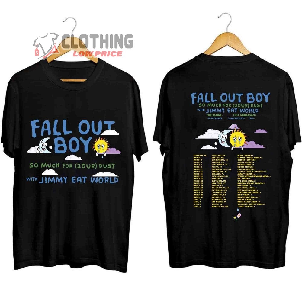 Fall Out Boy World Tour 2024 Tickets Merch, Fall Out Boy Band So Much (For) Stardust Tour 2024 Shirt, Jimmy Eat World Tee, Fall Out Boy Tour Dates 2024 T-Shirt