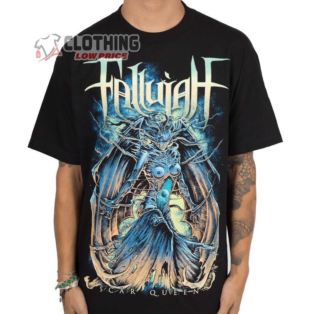 Fallujah Scar Queen Lyrics Merch, Black Fallujah World Tour Dates Shirt