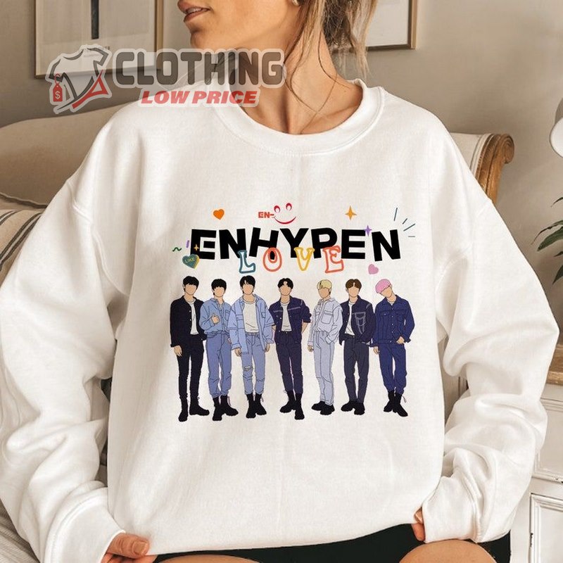 Fate World Tour Los Angeles Sweatshirt, Cute Enhypen Chibi Sweatshirt, En-zoo Enhypen Members Shirt, Enhypen World Tour Niki Shirt