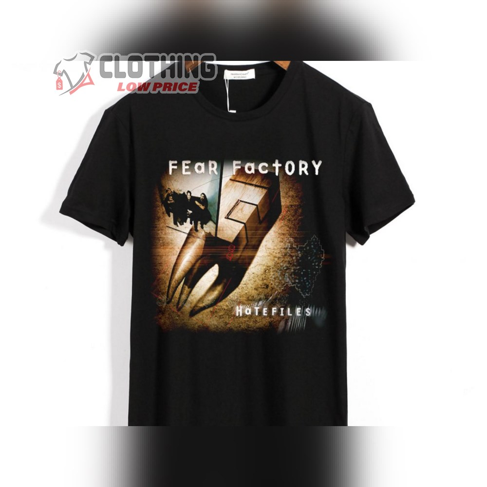 Fear Factory Hatefiles Album Merch, Fear Factory Lyrics And Tracklist Black TShirt