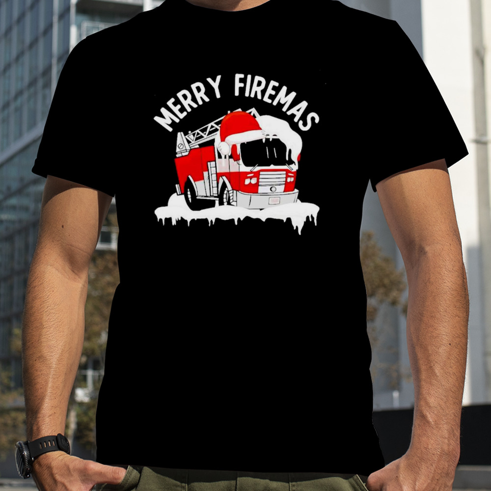 Fire Truck Merry Firemas Shirt