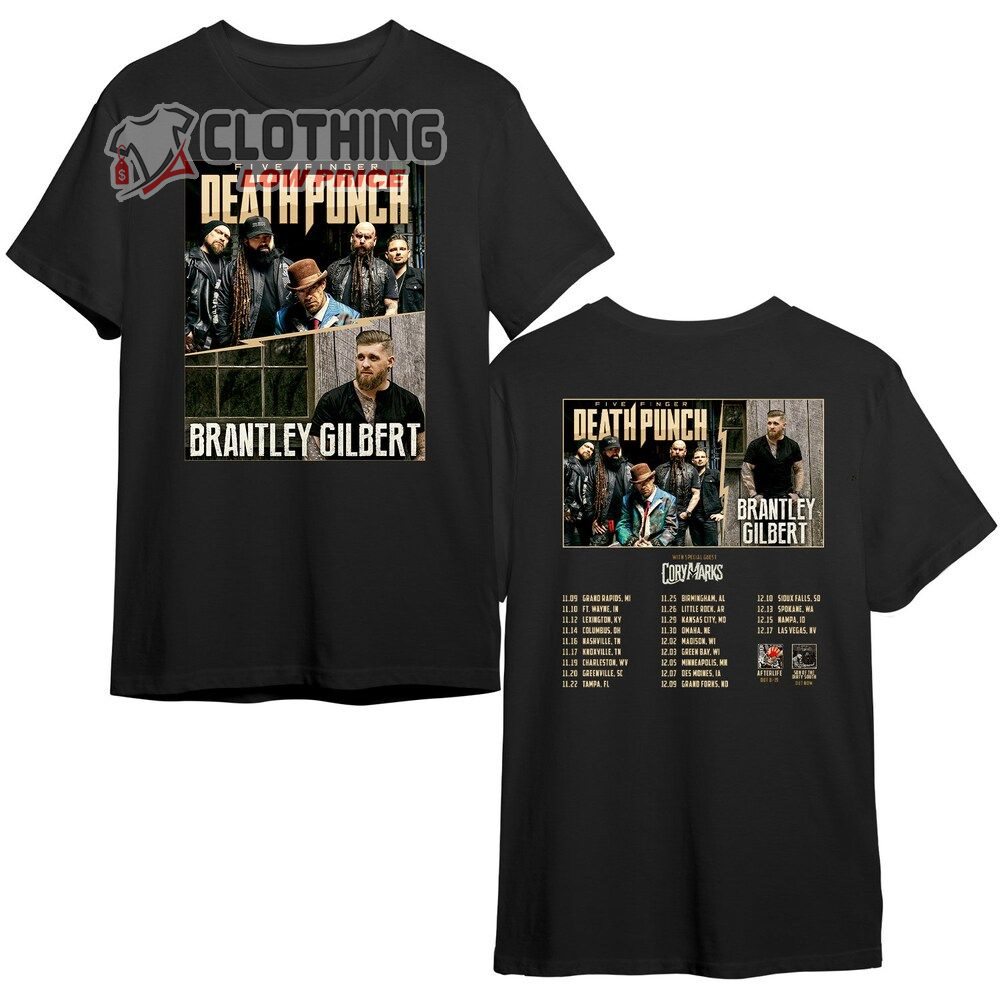 Five Finger Death Punch & Brantley Gilbert US Tour Merch, Five Finger Death Punch - Brantley Gilbert With Special Guest T-Shirt