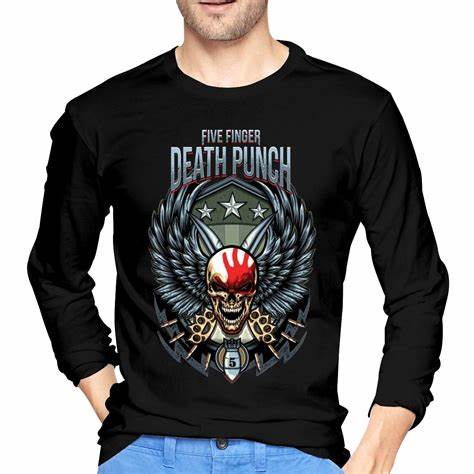 Five Finger Death Punch M72 World Tour Merch, Five Finger Death Punch Chicago Setlist Black Shirt, Metallica M72 World Tour Long Sleeve Shirt