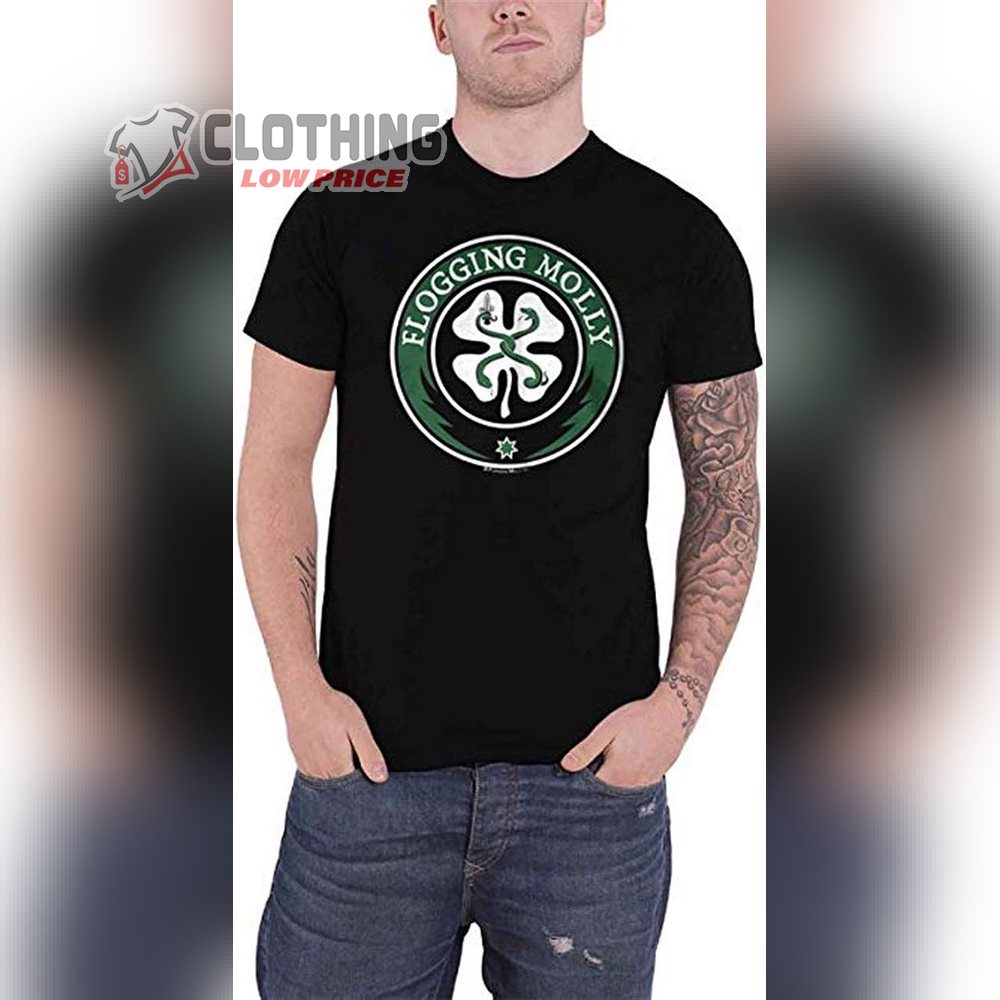 Flogging Molly Seven Deadly Sins Song Merch, Flogging Molly Within A Mile Of Home Album Black Shirt