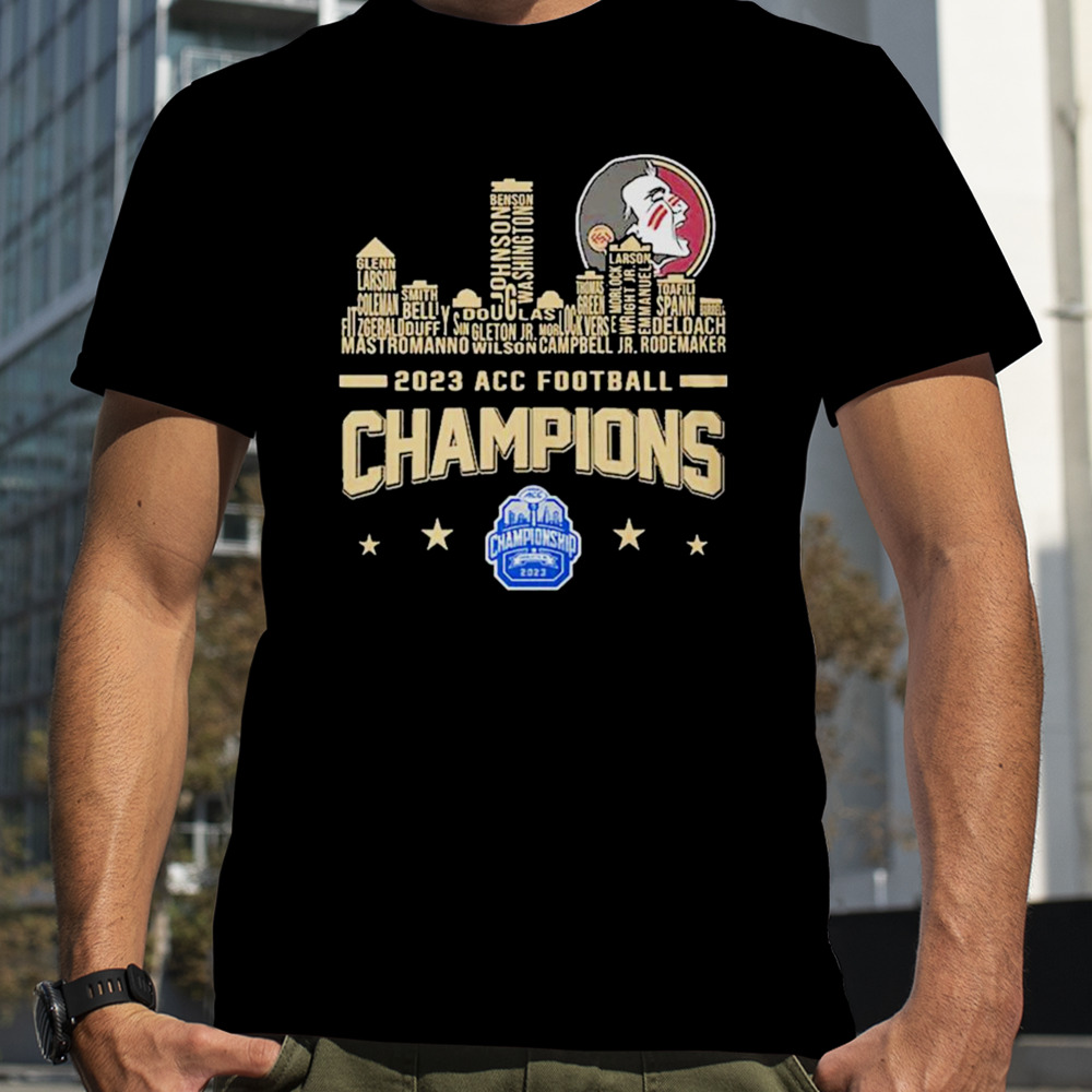 Florida State Seminoles Players Names City 2023 ACC Football Champions Shirt