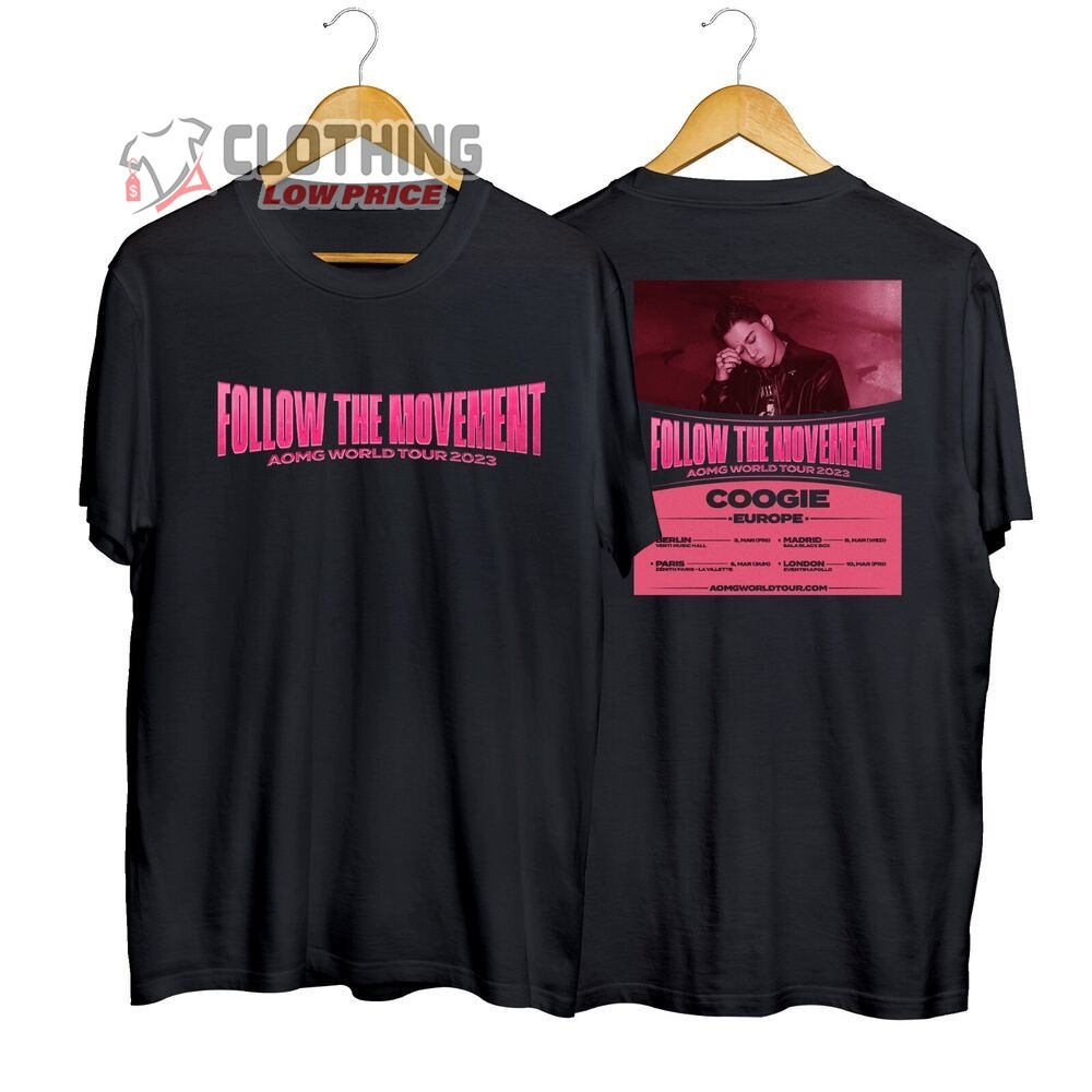 Follow The Movement AOGM World Tour 2023 Merch, Follow The Movement World Tour Dates 2023 Europe T-Shirt