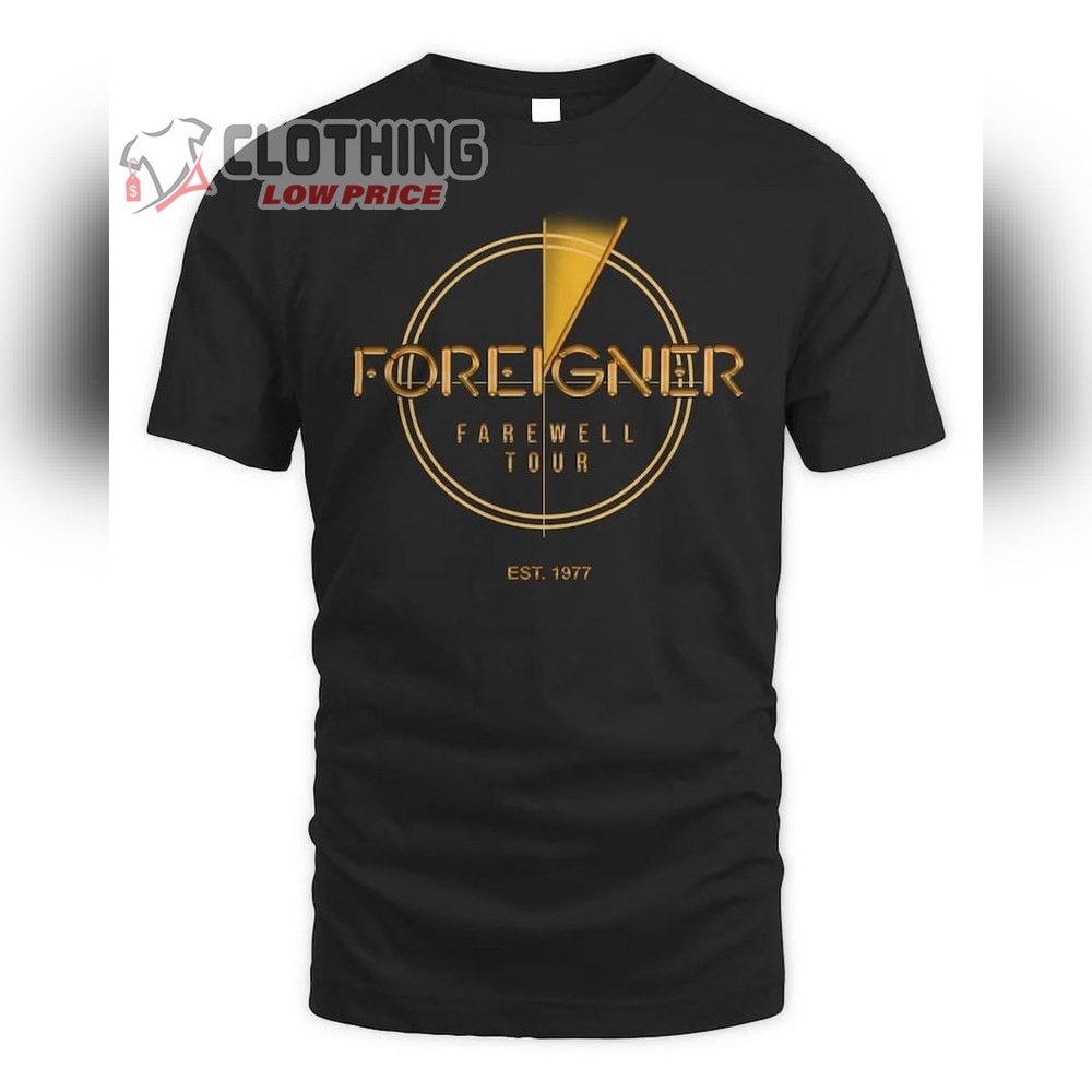 Foreigner Farewell Tour 2023 Est 1977 Black Tee Shirt, Foreigner  Loveboy Northern American Tour Hoodie Sweatshirt