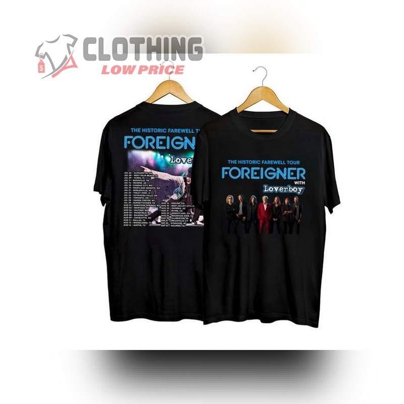 Foreigner The Histroric Farewell Tour 2023 Shirt, Foreigner Tour 2023 T- Shirt, Foreigner Band Fan Shirt, Foreigner Band Concert 2023 Setlist Merch