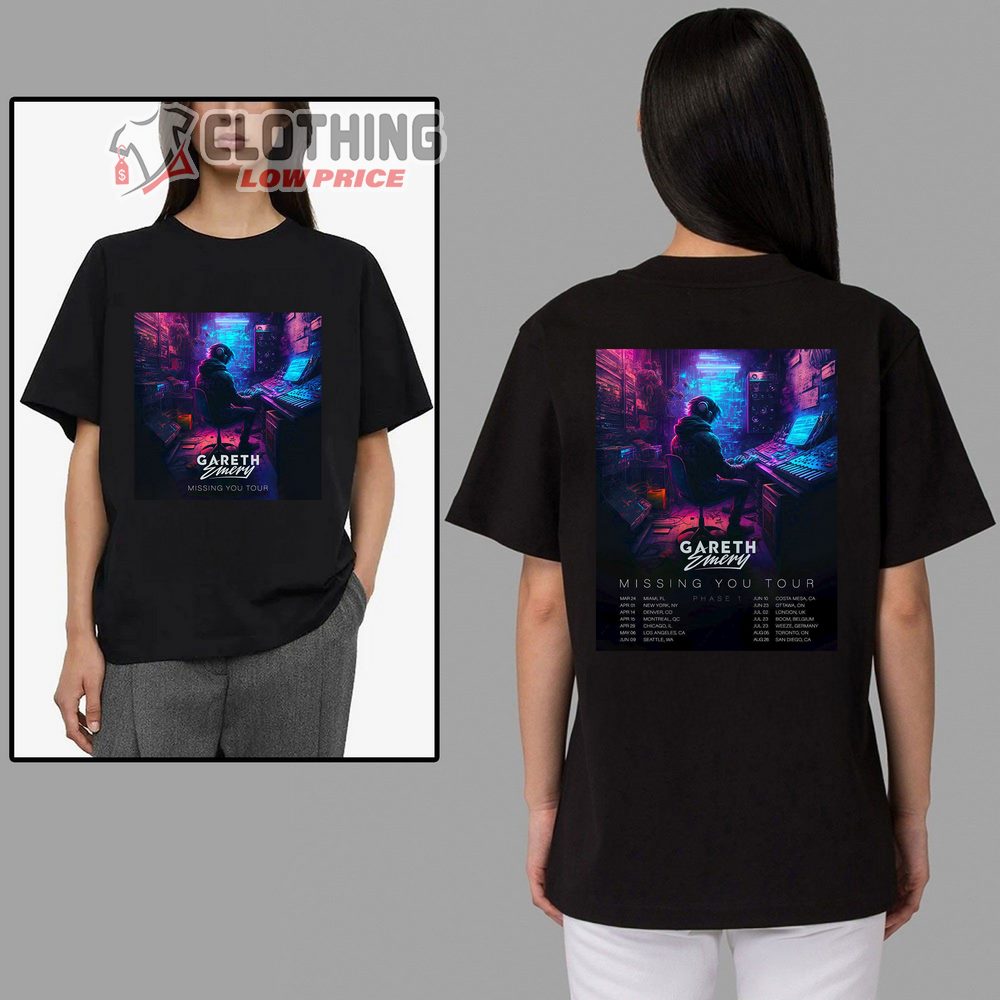 Gareth Emery Missing You Tour 2023 Merch, DJ Gareth Emery 2023 Live Tour Dates UK T-Shirt