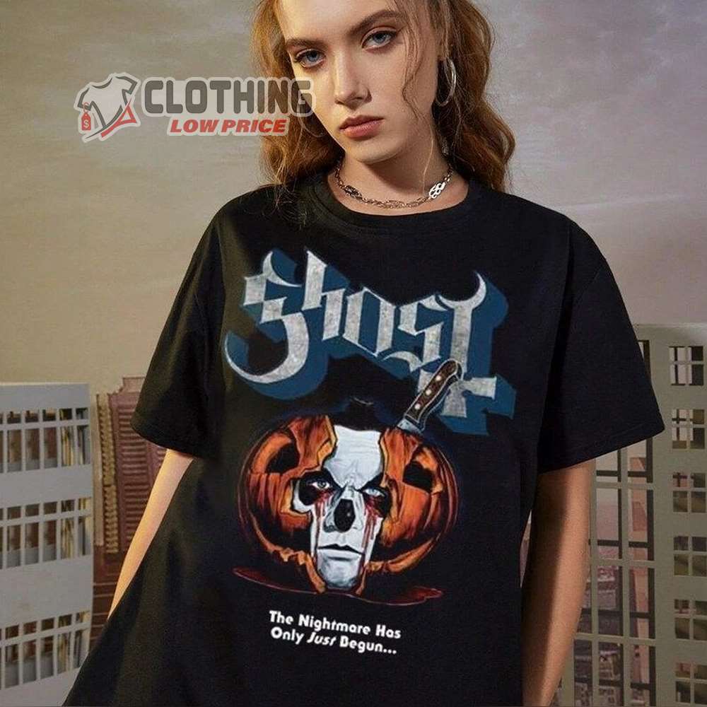 Ghost Band Halloween Horror The Nightmare Has Only Just Degun Shirt, Ghost Band Sodo Setlist 2022 T-Shirt