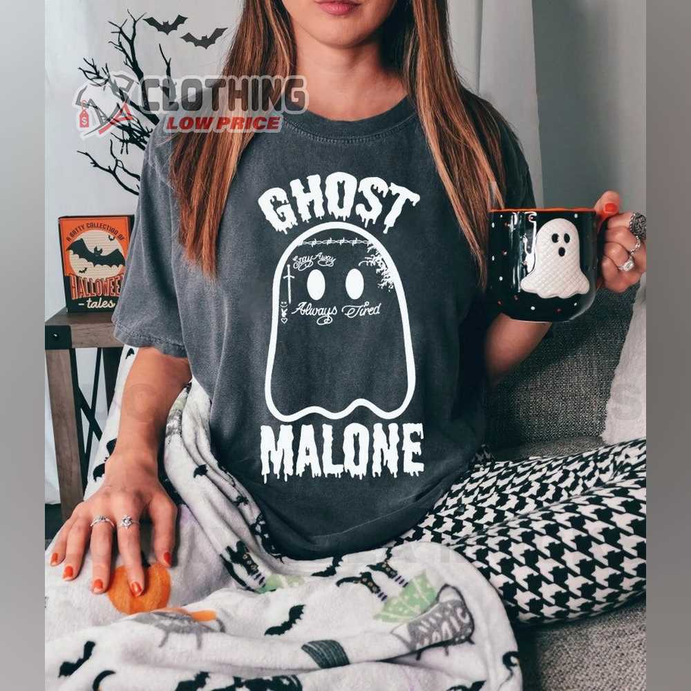 Ghost Malone Shirt, Post Malone Ghost adventures Tatoo Halloween Costumes T-Shirt