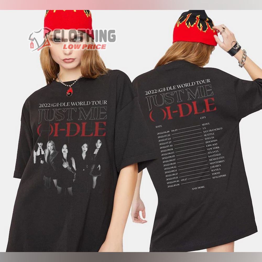 Gidle Just Me World Tour 2022 Setlist Merch, (G)-Idle Concert Album Songs T-Shirt