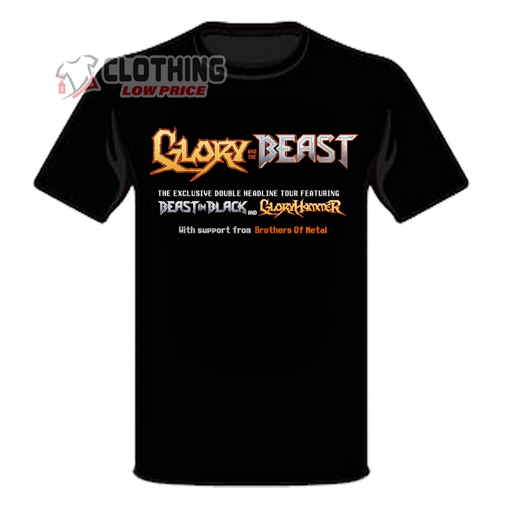 Glory And The Beast 2024 Concert Printed Shirt, Glory And The Beast The Exclusive Double Headline Tour 2024 T-Shirt