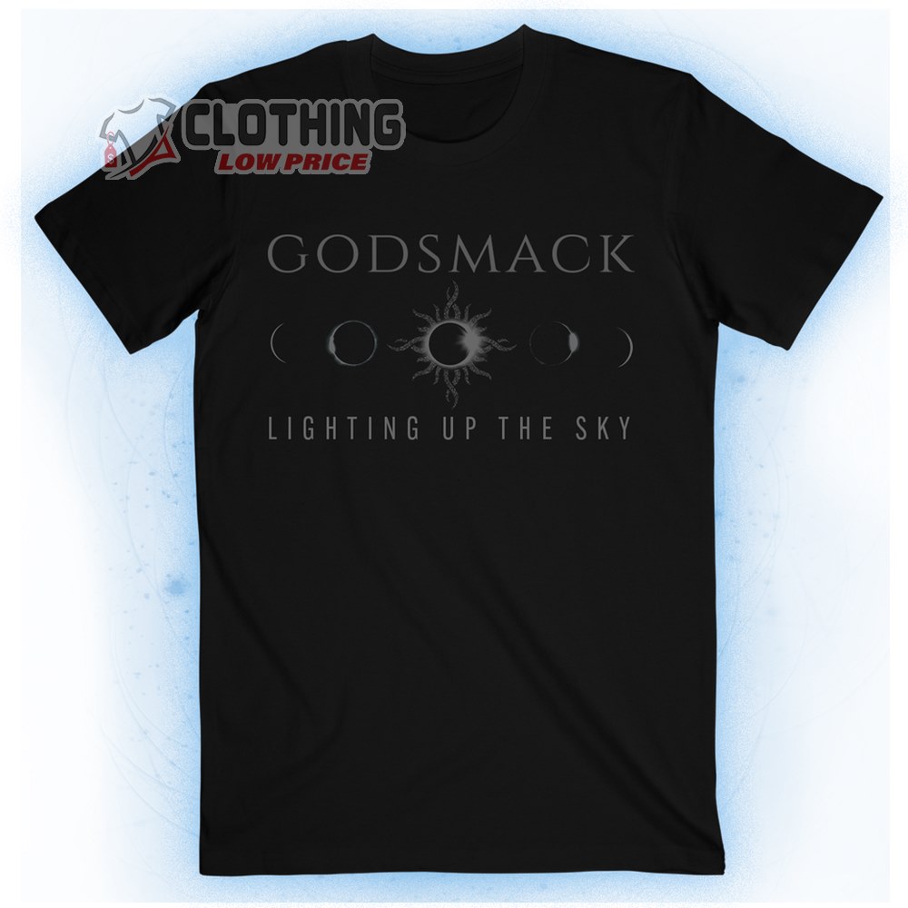 Godsmack Lighting Up The Sky Album Black T-shirt