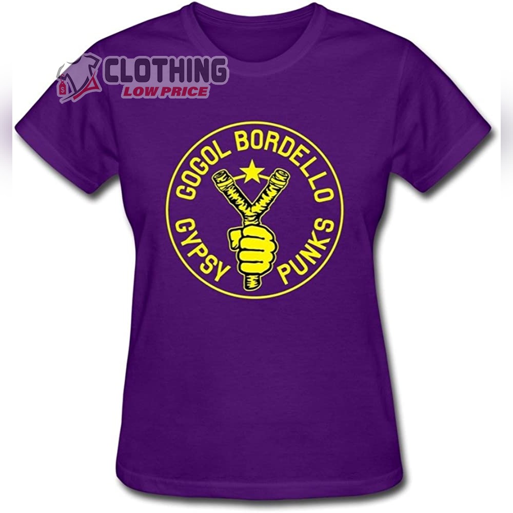 Gogol Bordello Madagascar Roumania Top Song Purple Shirt, Gogol Bordello East Infection Album Merch