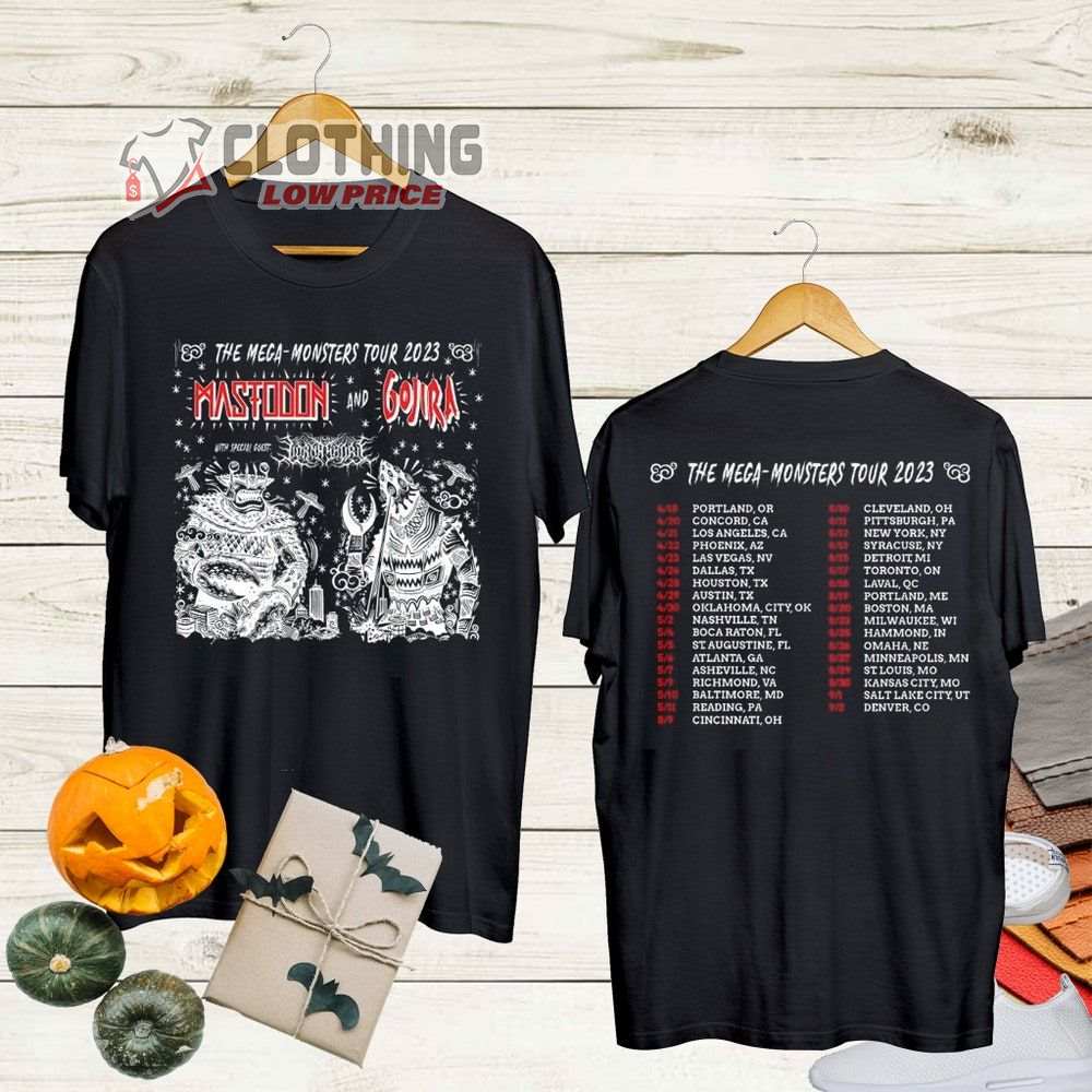 Gojira And Mastodon The Mega-Monsters Tour 2023 Merch, Gojira And Mastodon Tour 2023 Shirt, The Mega-Monsters Tour 2023 Tickets T-Shirt