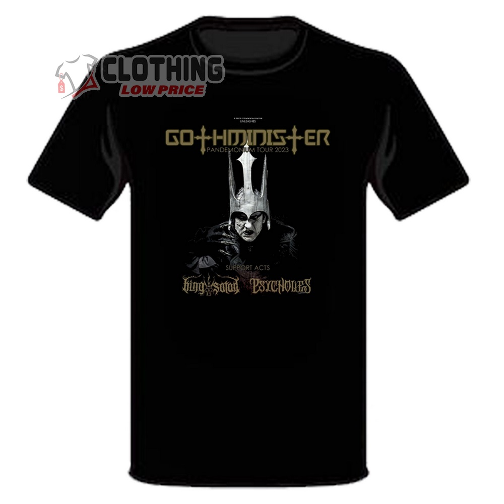 Gothminister Concert Tickets 2023 Live Tour Dates Merch, Gothminister Pandemonium Tour 2023 T-Shirt