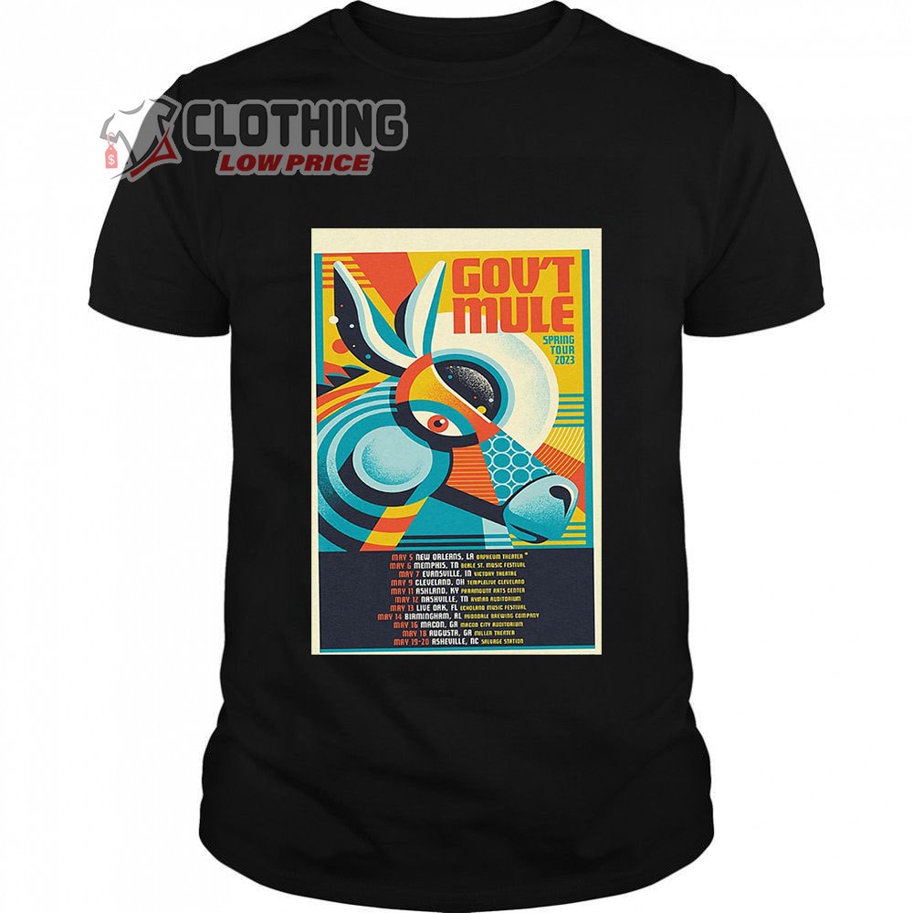 Gov't Mule 2023 Tour Spring Poster Merch, Gov't Mule 2023 Tour Spring T-Shirt