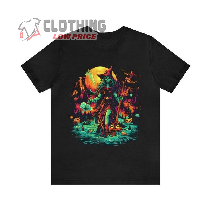 Grateful Dead Inspired Witch Halloween Shirt, Psychedelic Dead Head Spooky Vibes Halloween Shirt