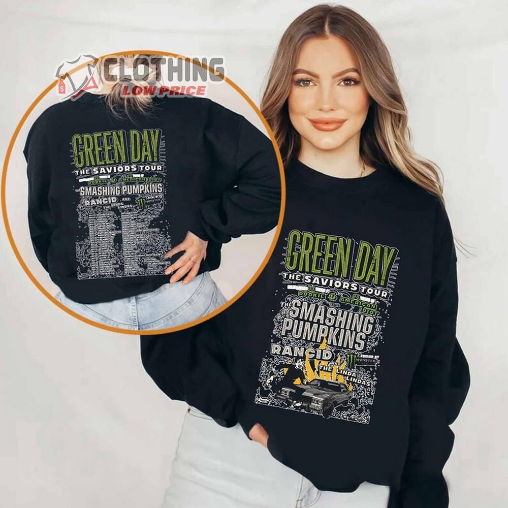 Green Day The Saviors Tour 2024 Merch, The Saviors Tour Shirt, Green Day Band Fan Hoodie, Green Day The Saviors Tour Sweashirt