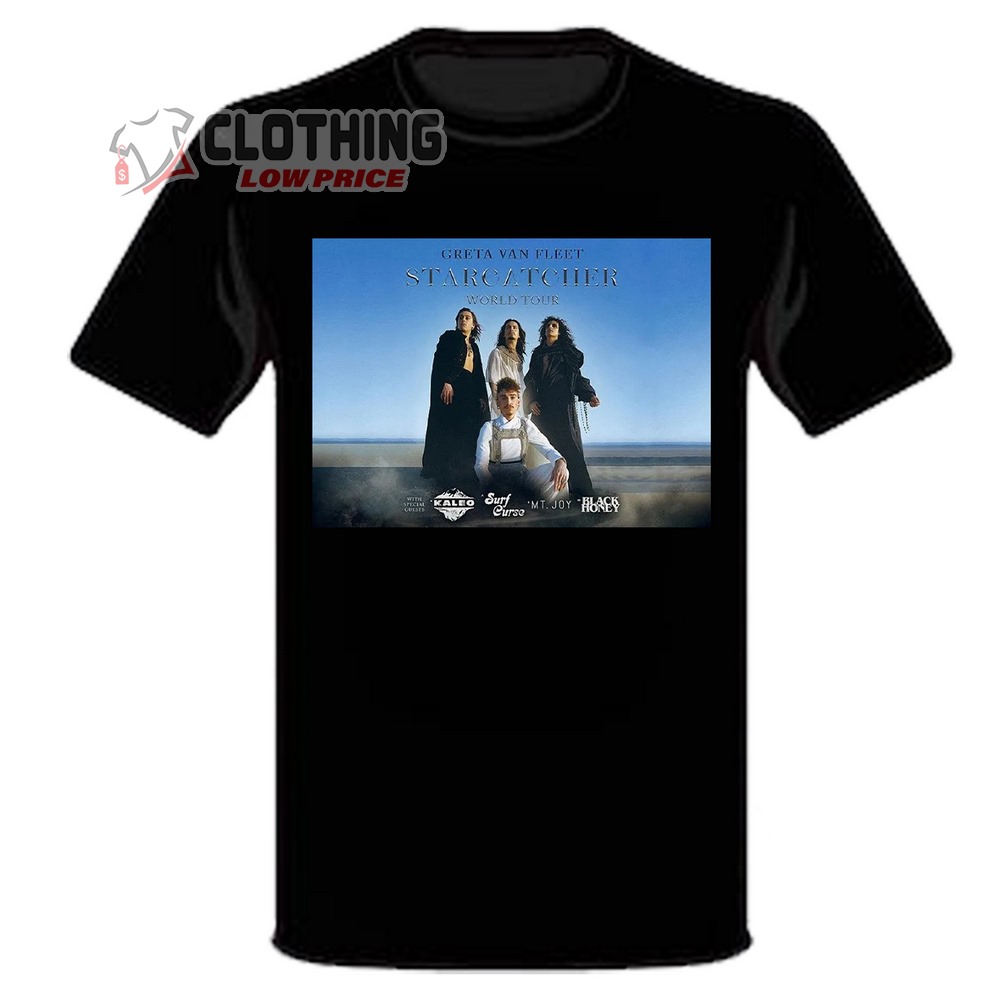 Greta Van Fleet Starcatcher World Tour 2023 Merch, Greta Van Fleet Massive 2023-2024 World Tour T-Shirt